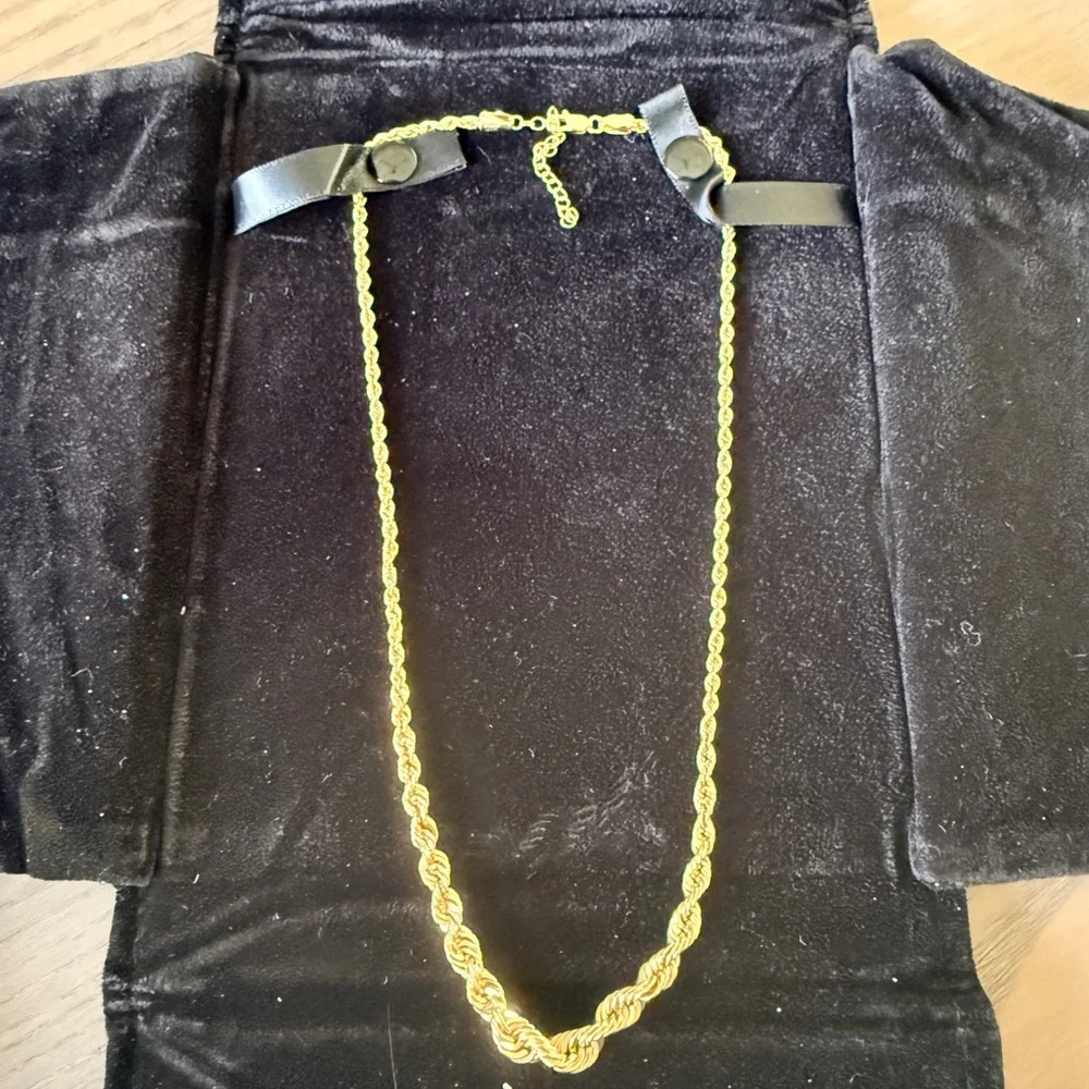 Ring Concierge 14k Graduated Rope Chain Necklace - Picture 3 of 5